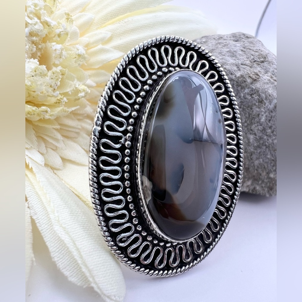 BOTSWANA AGATE RING - Picture 7 of 9